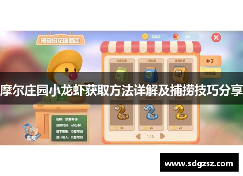 摩尔庄园小龙虾获取方法详解及捕捞技巧分享